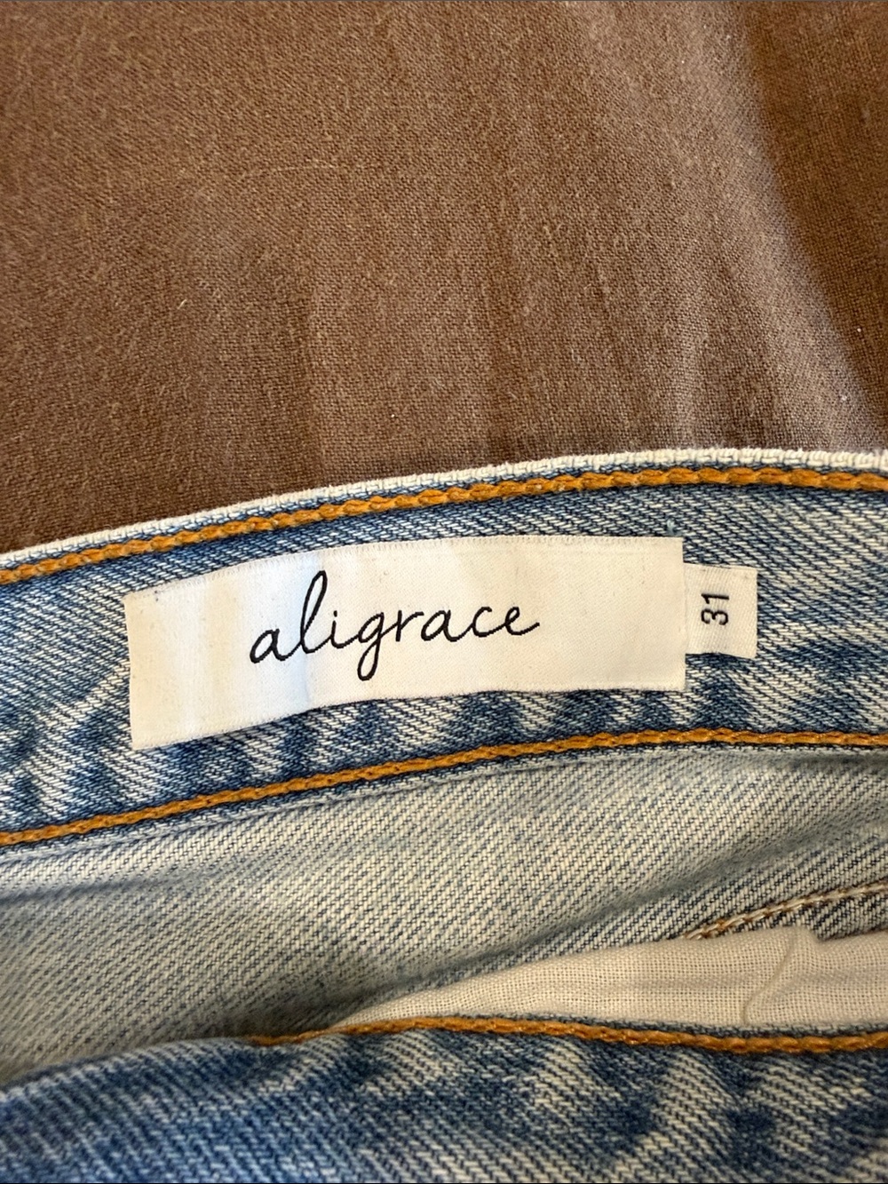 Aligrace Faded Light Blue High-Rise Cutoff Denim Shorts - Picture 2 of 4